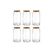 Hermia Vorratsglas 1400 ml, 12 Stück 8 x 8 x 21 cm, Glas und Bambus