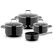 WMF Topfset Fusiontec Essential Pro schwarz 4-teilig, mit Deckel