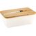Kesper Brotbox mit Schneidebr. u. Messer PP/Bambus, Weiss