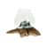 Chalet Wurzel mit Glas 22x20cm natur