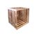 Holz Zollhaus Holzharasse geflammt 35x35x32 cm (HxLxB), Fichte/Tanne/Buche