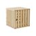 Holz Zollhaus A 1/2 CH-Holzharasse, Türe Natur, 35 x 35 x 32 cm, Fichte/Tanne/Buche