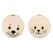 Glorex Holzperlen mit Gesicht Hund & Katze 4 Stk. 3.5 cm