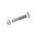 FTM Krafter Sechskantschrauben mit Muttern M 6x 80 mm DIN 931 Stahl blau vz 4 ST