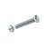 FTM Krafter Sechskantschrauben mit Muttern M10x120 mm DIN 933 Stahl blau vz 2 ST