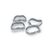 SP Collection Serviettenring Charm 4 Stück, 4.5 cm, Silber