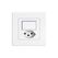 Feller EDIZIOliv BEL 1xT13-1xS3, UP, weiss Komplettset mit Steckklemmen Snapfix