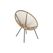 Arti Casa Outdoor-Stuhl, Beige 74x86 cm (DxH), Geflochten, Metall