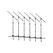 Bemero Mikrofonstativ MS-9010BK 6er Set 6 Stative mit Boom Arm, Höhe: 980-1680mm