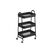 Songmics Wagen mit Rollen,3 Ablagen,Schwarz 45.8x32.5x77.5 cm, Traglast proAblage 10kg