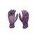 FTM Gartenhandschuhe Grösse 9/L, lila, Blumenmuster, 12er Set
