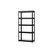 STRUCT Schwerlastregal schwarz 5 Tablare, 75x30x150cm