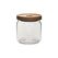 COCON Vorratsdose rund 400ml Glas, 9x10cm, Deckel Akazie
