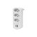 Furber. F.power Mehrfachadapter Flexo 3xT13 USB 3xT13 USB-A USB-C, Max 17W, drehbar, weiss