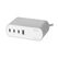 Furber. F.power Tischsteckdosenleiste DOKK 35W 2xT13, 1xUSB-A, 3xUSB-C,gr-we