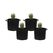 STRUCT Pflanzentasche 4er Set, 30x30x25cm Filz, schwarz