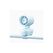 Jisulife Kinderwagen Ventilator Fan 4 Blau 5000mAh