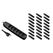 Furber. F.power Steckdosenleiste 6xT13 KIT25 230V, H05VV-F 3G1.00, MS, schwarz (5/25)