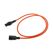 ACT IECLock Netzkabel 0.5m orange IECLock C13 - C14, 3x1.0mm2, H05VV-F