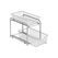 Songmics Küchenregal Organizer, 2 Schublade Silber, Stahl, Traglast 10 kg