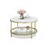 Vasagle Beistelltisch mit Glas 80x45 cm (DxH), Spanplatte