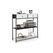 Vasagle Konsolentisch Schwarz-Marmor 76x24x79.9 cm (LxBxH), Spanplatte, Stahl