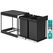 Songmics Abfalleimer ausziehbar, Schwarz 48.6x32.7x44 cm, Stahl, Kunststoff