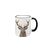 CN Tasse Hirsch 330 ml schwarz, 8.3x9.7 cm (DxH)