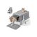 Feandrea Katzentoilette Edelstahl XL 61 x 41 x 36.5 cm, grau