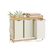 Songmics Wäschekorb mit 3 Fächern, Natur 93.8x33x78 cm, Bambus, Textilien