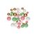 Backshop Simply Making Bubbles Einstecker Set 32 Stk, Pink, Grün, Gold