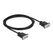 DeLOCK Seriell Kabel RS-232 D-Sub 9 Buchse zu Buchse Nullmodem mit schmalem Steckergehäuse - Full Handshaking - 2 m, Länge: 2 m