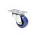 Adam Hall Hardware 372081 80 mm, blaues Rad, Gummi, Stahl