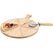 Nouvel Pizza Schneidebrett mit Pizzamesser Gummibaum. 39x30x1,3 cm