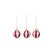 Broste Copenhagen BC Joy Ornament Aufhänger Red/Pink 8 Stück