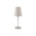 cocon Nachttischlampe, rund, nickel/linen 3-fach dimmbar, ohne E27, max 20W