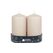 Müller Kerzen Müller Stumpenkerzen Sand, 2er Set 12x6.5cm (HxD),Brenndauer 32h