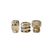 House Nordic Kerzenständer 3er Set Glas, Smoked brown