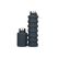 pandoo Trinkflasche faltbar, 700ml Schwarz, Silikon