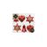 Holly & Jolly H&J Weihnachtskugeln Festive Red, 6 Stk. verschiedene Formen, 8 cm, Kunststoff