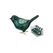 Holly & Jolly H&J Weihnachtskugel Vogel Noble Green 4 Stück, 8 cm, Kunststoff