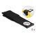 DeLOCK Strapazierfähiger Klettgurt mit Befestigungsöse L 260 x B 38 mm schwarz 5 Stück