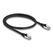 DeLOCK RJ45 Netzwerkkabel Cat.6A S/FTP PUR Outdoor 0,5 m schwarz, Länge: 0,5 m