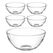 LEONARDO CUCINA Schüssel-Set Rund Glas Transparent 5 Stück(e)