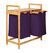 Lumaland 20940 Wäschekorb 60 l Rechteckig Bambus, Baumwolle, Holz Bambus, Violett, Farbe: Bambus, Violett