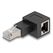 DeLOCK RJ45 Stecker zu RJ45 Buchse Adapter Cat.6A 90° nach rechts gewinkelt