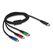 DeLOCK USB Ladekabel 3 in 1 USB Type-C™ zu Lightning™ / Micro USB / USB Type-C™ 1 m