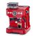 Trisa Barista Plus Espressomaschine 2,7 l, Farbe: Schwarz, Rot, Silber, Länge: 1,2 m