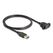 DeLOCK SuperSpeed USB 5 Gbps (USB 3.2 Gen 1) Kabel USB Typ-A Stecker zu Buchse 1 m zum Einbau schwarz