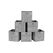 Songmics RFB02LG-3 Aufbewahrungsbox Quadratisch Grau